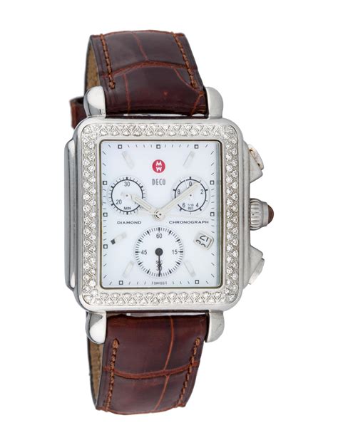 michele replica watches diamond deco|michele deco chronograph watch.